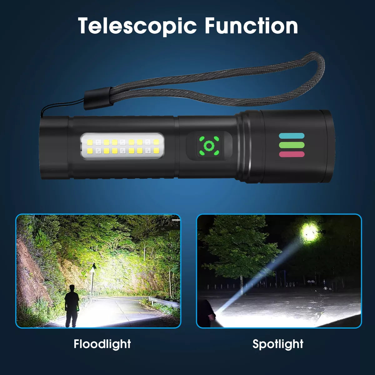 Super Bright Tactical Flashlight Rechargeable LED Work Light